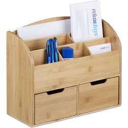 Relaxdays Schreibtisch-Organizer 2 Schubladen