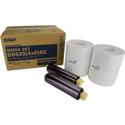 DNP DS620A Printer Media, 2' Single Perf, 4x6' Roll, 2-Pack (Total 800 Prints)