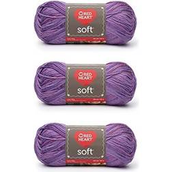 Red Heart Soft Yarn, 3 Pack, Plumy 3 Count