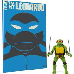 Nickelodeon Nickelodeon Teenage Mutant Ninja Turtles Best of Leonardo IDW Comic Book and 5-Inch BST AXN Action Figure Set