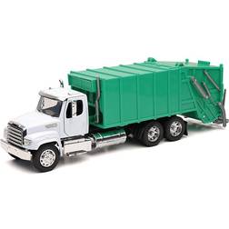 New Ray Freightliner 114SD Garbage Truck White and Green "Long Haul Trucker" Series 1/32 Diecast Model