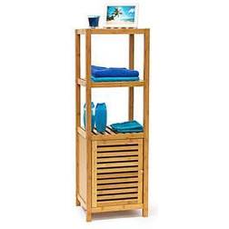 Relaxdays Bamboo Bathroom Shelf with 4 Shelves 110 x 36.5 x 33 cm