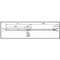 Enda Temperatursensor K1-TC-J-6x60-2M Sensor..