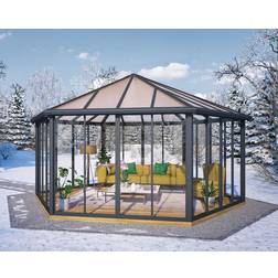 Canopia by Palram Palram Canopia Garda Grey Hexagonal Gazebo, W5.17M D5.95M