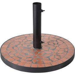 ProGarden Base De Sombrilla Mosaico Diseío Terra Negro Y Naranja - New