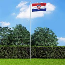 vidaXL Kroatiens flagga 90x150