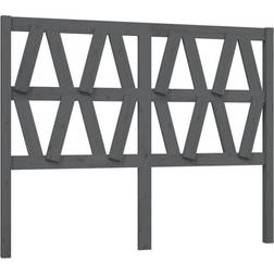 vidaXL grey, 126 Pine Bed Headboard Honey Sängram