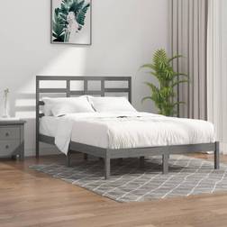 vidaXL grey, 160 Solid Wood Bed Frame