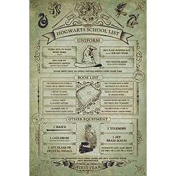 Pyramid International Hogwarts School List Plakat