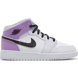 NIKE Air Jordan 1 Mid GS - Barely Grape/White/Rush Fuchsia/Black