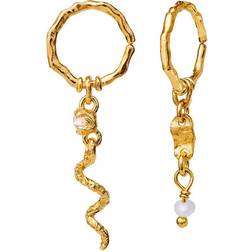 Maanesten Evelyn Earrings - Gold/Pearls/Pink