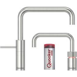 Quooker Nordic Square Twintaps Inkl Combi+ (Q210550402+Q210480402+Q110900202) Rustfrit stål