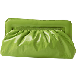 Gestuz Midi Patent Clutch - Dark Citron/Green