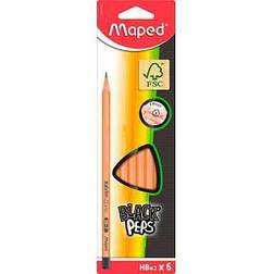 Maped BLACK'PEPS Bleistifte HB naturbelassen 6 St