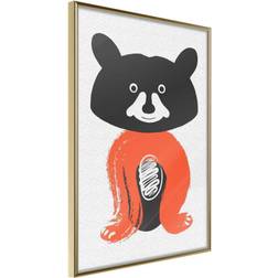 Artgeist Plakat Nice Mr Raccoon 20 x 30 cm Guldramme Billede
