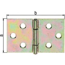GAH, Baubeschläge + Holzverbinder, Scharnier Höhe Stärke 1,0 Stahl galvanisch gelb verzinkt breit Stk.