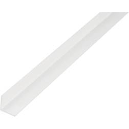 Alberts Vinkelprofil 10x10x1mm Ligesidet Kunststof Hvid
