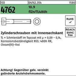 Sonstige Schrauben, Zylinderschraube ISO 4762 m.Innensechskant 10.9 zinkbesch