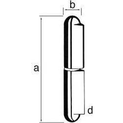 Profilrolle KO 40 60 mm 2 tlg. Stahl Blank