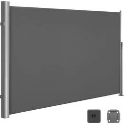 Songmics Paravent Extérieur 200 x 350 cm Gris Anthracite 2 x 3,5 m Aluminium