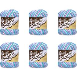 Lily Sugar n Cream Yarn Ombres-Beach Ball Blue Multipack Of 6