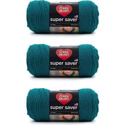 Red Heart Rött Hjärta Supersparpaket 3 Äkta Blågrön