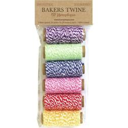 Hemptique Cotton Baker s Twine Mini Spools 2-Ply 6/Pkg-Rainbow