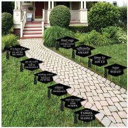Big Dot of Happiness Big Dot of Happiess Graduation Cheers Graduation Lawn Decorations 10 Piece