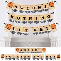 Nothin' but Net Basketball Bunting Banner Party Decor Swish Nothin' but Net Orange