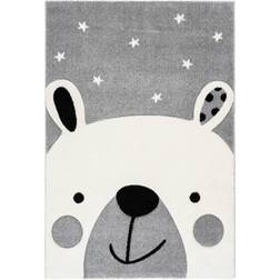 XXXlutz Tapis de Chambre Enfant Ours Leonora Argent 80 x 150 cm