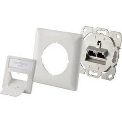 Renkforce RF-4391320 CAT 6A 2 Porte Hvid