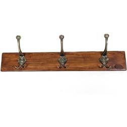 Wooden Antique Style Rack Triple Old Coat Hook