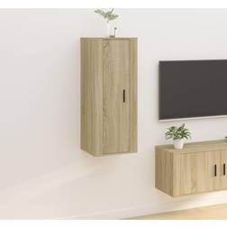 vidaXL Wall Mounted Cabinet Sonoma Oak 40 x 34.5 x 100 cm TV Bench