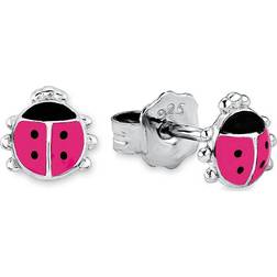 Princess Lillifee Stud Earrings - Silver/Pink/Black