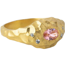 ENAMEL Copenhagen Leia Ring - Gold/Pink/Transparent