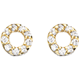 Scrouples Circle Stud Earrings - Gold/Transparent