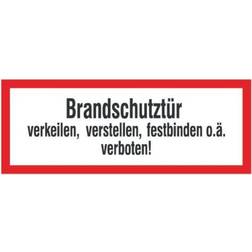 Brandschutzaufkleber "Brandschutztür verkeilen, verstellen, festbinden,o.ä. verboten!"