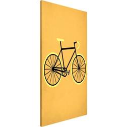 Tableau Magnétique Bicyclette En Jaune