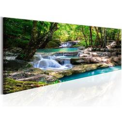 Artgeist Nature: Forest Waterfall 120x40 Tavla