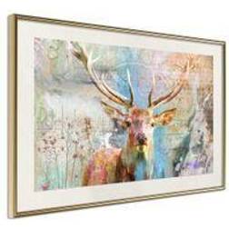 Artgeist Poster Pastel Deer 30x20 Guldram Tavla