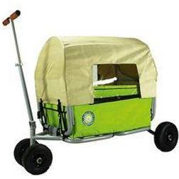 BEACHTREKKER Carretilla de mano plegable LiFe, verde con freno de estacionamiento y capota