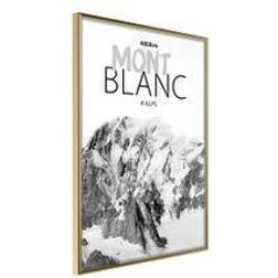 Artgeist Plakat Mont Blanc 20 x 30 cm Guldramme Billede