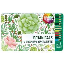 Colorful Moments Designdose mit Buntstiften Botanicals