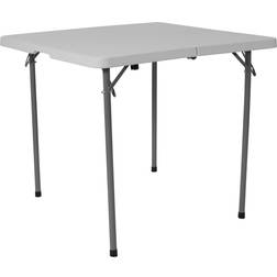 Flash Furniture 2.79-Foot Square Bi-Fold Granite White Plastic Folding Table Mesa de comedor