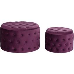 Dkd Home Decor Violett Bordeaux Fotpall