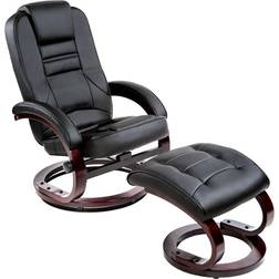 tectake TV Fernsehsessel Modell 2 Schwarz Sessel