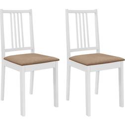 vidaXL 2 pcs Chaises À Díner Avec Coussins Chaise de Cuisine 2pcs