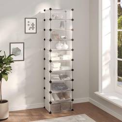 vidaXL transparent, 44 84x31.5x93 PP Hallway Skohylle