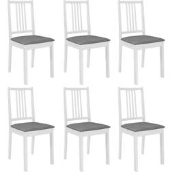 vidaXL Chaises À Manger Avec Coussins 6 pcs Chaise de Cuisine 6pcs