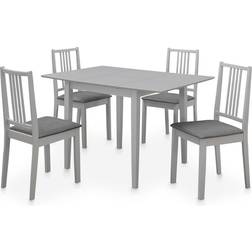 vidaXL Muebles De 5 Piezas MDF Gris Juego de Comedor 5pcs